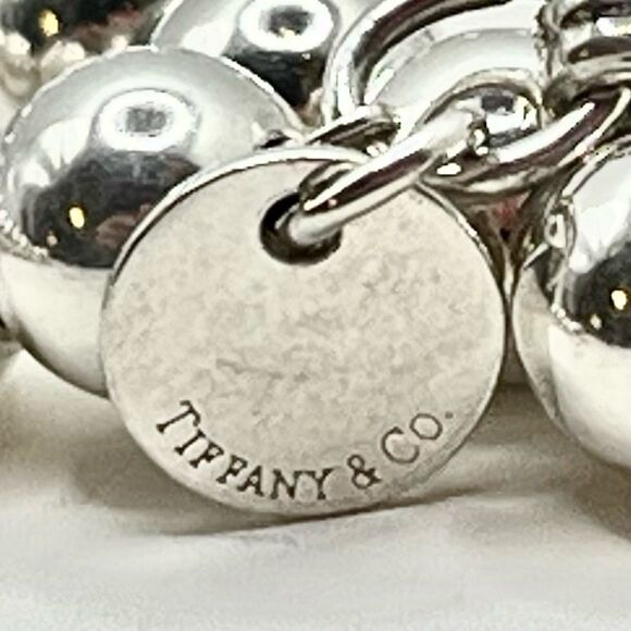 Tiffany & Co Hardwear Graduated Ball Bead Necklace - 925 Silver - 16” - Picture 4 of 15